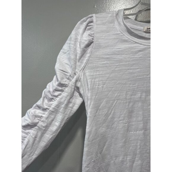 We The Free Women’s White Ruched Sleeve Long Sleeve Top XS - Picture 7 of 11